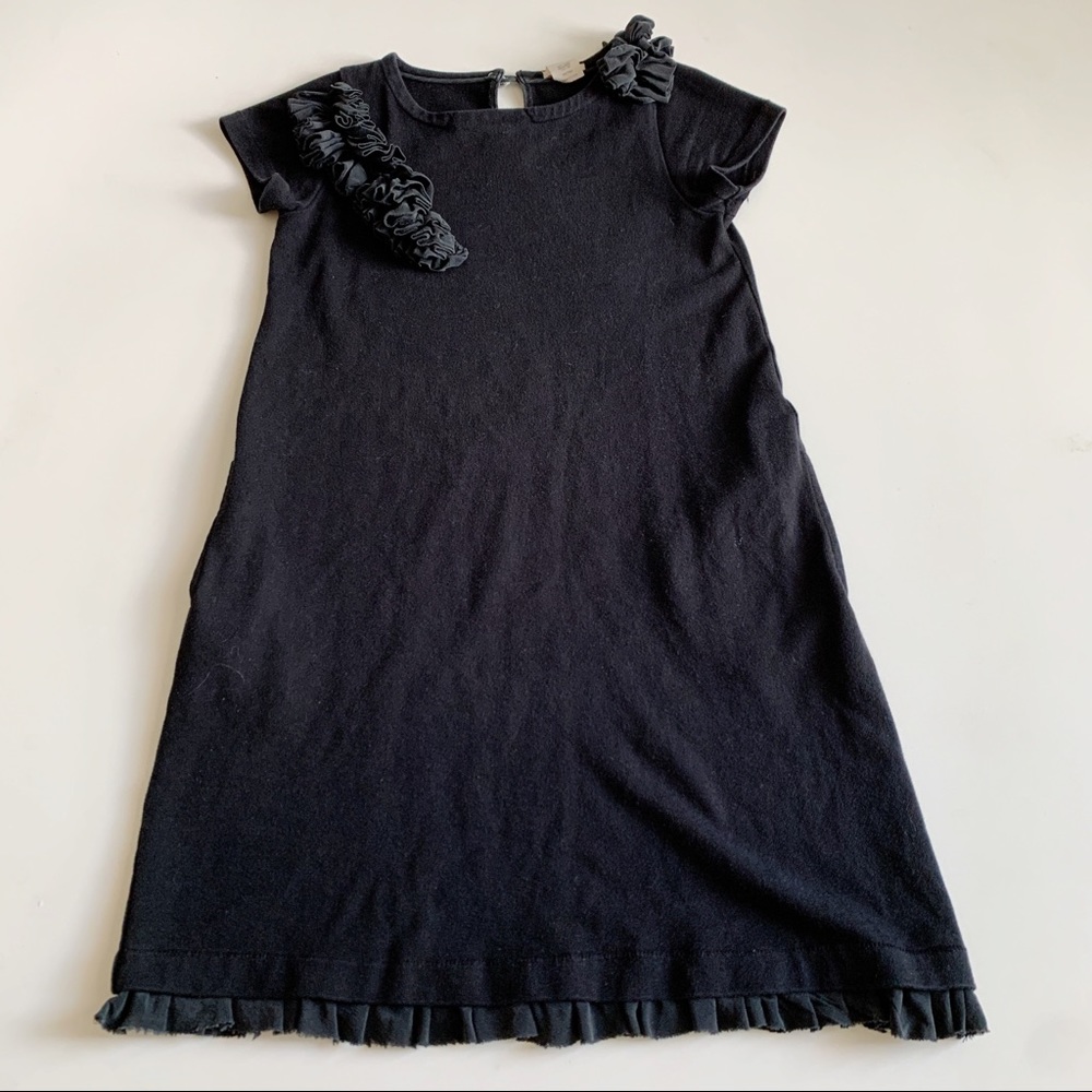 J.Crew Crewcuts Black Dress Cotton Silk Size 10